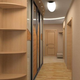 thiết kế giấy dán tường hiện đại cho một hành lang hẹp
