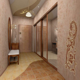 comfortable wallpaper design for a narrow corridor