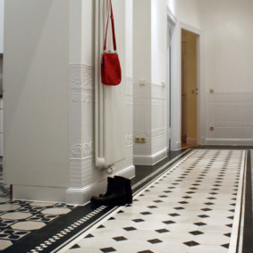 design de piso nas opções de fotos do corredor