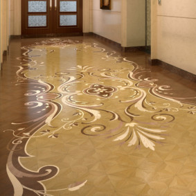 design de piso no corredor