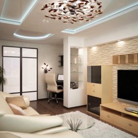 sala de estar quarto design 16 m²