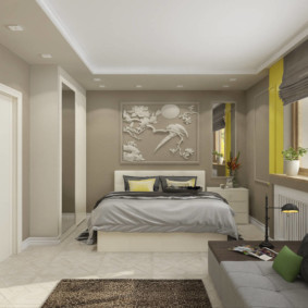dizajn obývacej izby spálne 16 m2