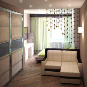 woonkamer slaapkamer ontwerp 16 m² opties