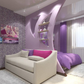 woonkamer slaapkamer ontwerp 16 m² foto-ideeën
