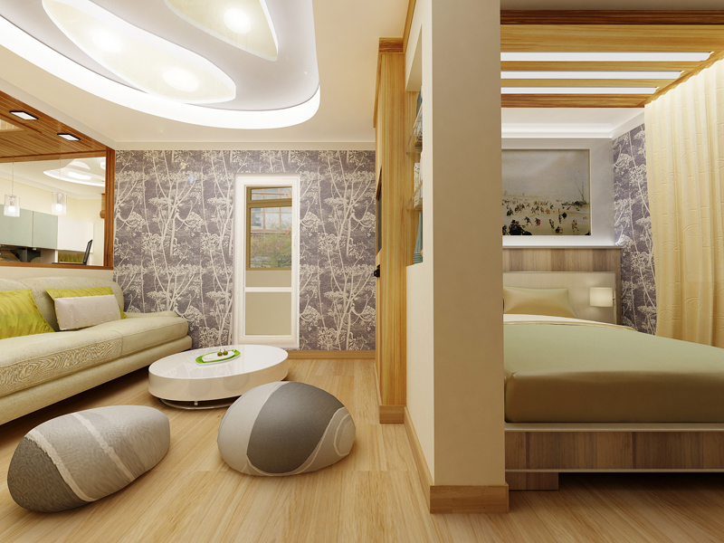 opzioni di soggiorno camera da letto di design