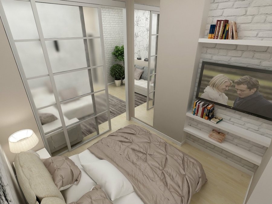 soggiorno camera da letto design 16 mq idee