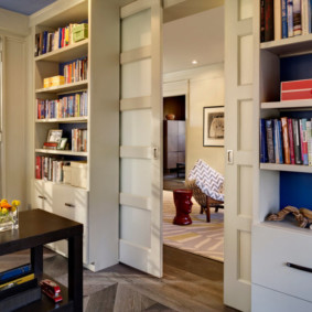 Open shelving for home library