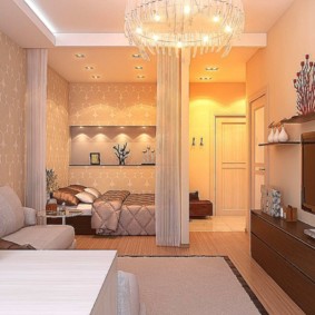 Illuminazione della stanza nell'appartamento Brezhnevka