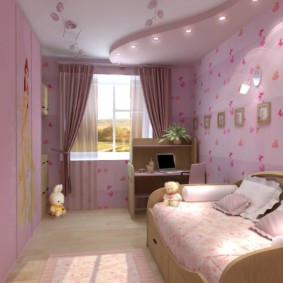 Interior of a children's room for a girl