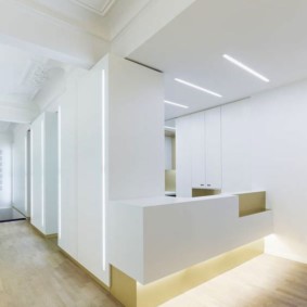White furniture with smooth facades