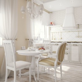Provence mutfak-oturma odası