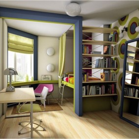 Ормар за књиге у дечјој спаваћој соби