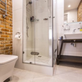 Shower in a bachelor’s bathroom
