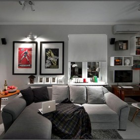 Small Scandinavian-style living room