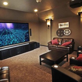 Leather furniture in the living room