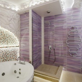 Luxurious bathroom with shower