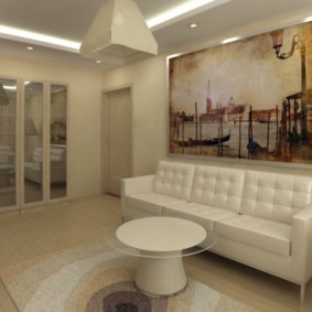 Pintura no interior de um apartamento moderno