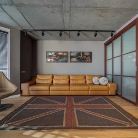 Loft style living room design