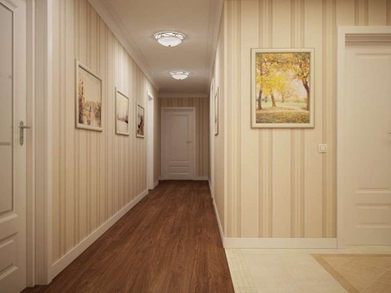 how to choose wallpaper for a narrow corridor