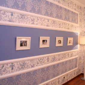 papel de parede combinado nas opções de fotos do corredor do apartamento