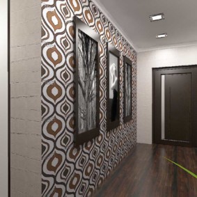 papel de parede combinado no corredor das idéias de revisão apartamento