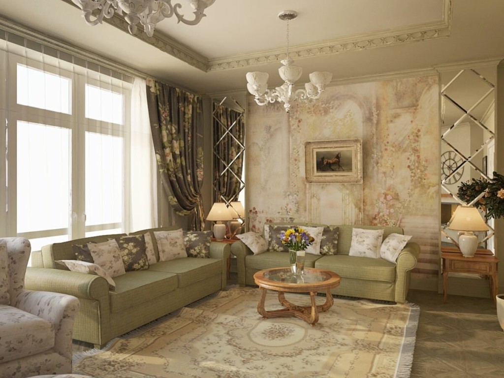 Tappeto in appartamento in stile provenzale