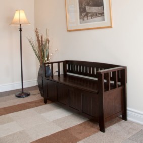 Bench with storage boxes