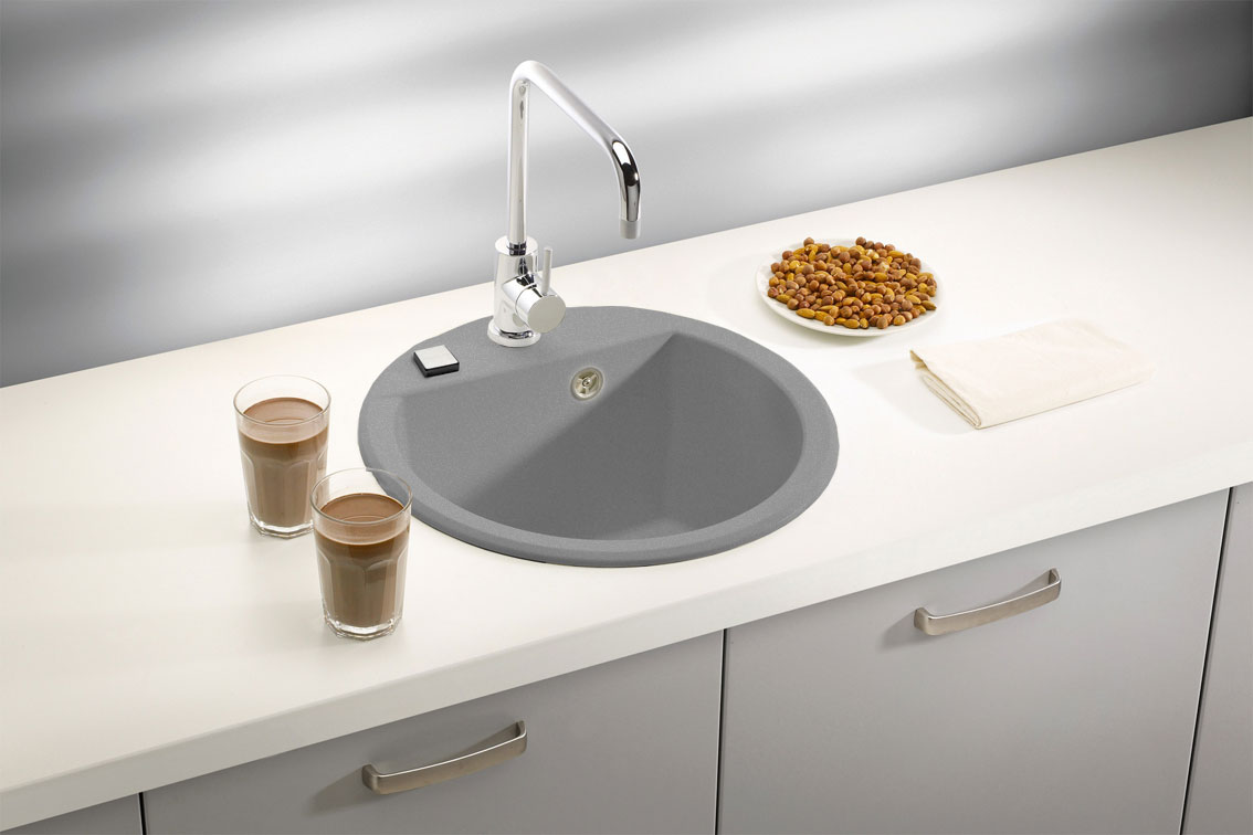 sink for kitchen made of artificial stone photo interior