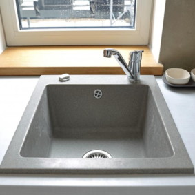 artificial stone kitchen sink decor ideas