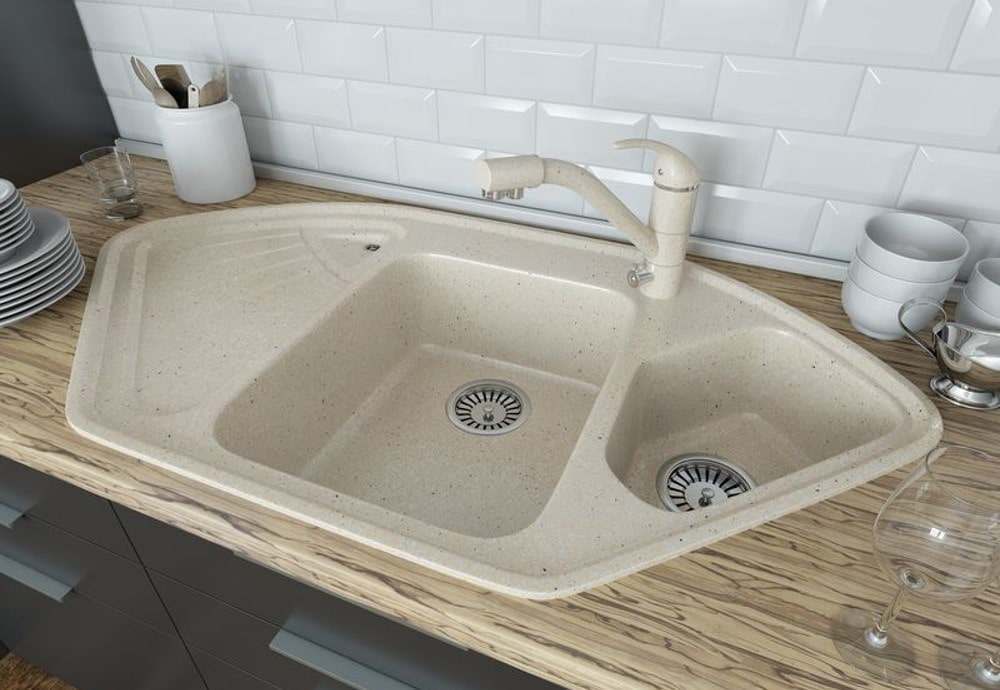 artificial stone kitchen sink design ideas