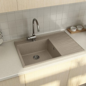 sink for kitchen made of artificial stone