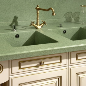 artificial stone kitchen sink types ideas