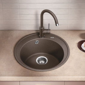 sink for kitchen made of artificial stone ideas types