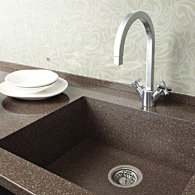 artificial stone kitchen sink interior ideas