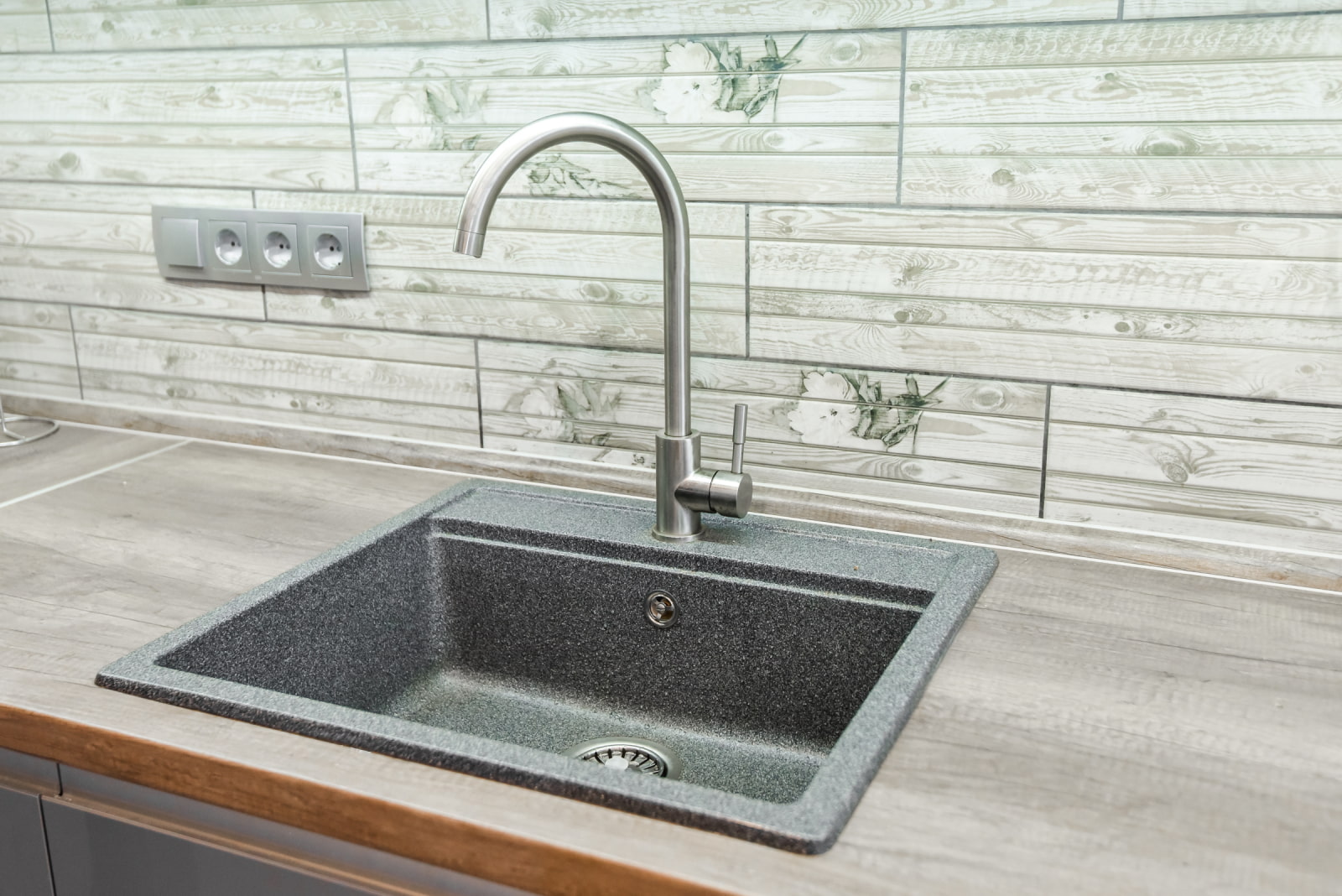 sink for kitchen made of artificial stone interior