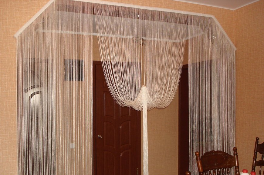 cortinas no design da foto da cozinha