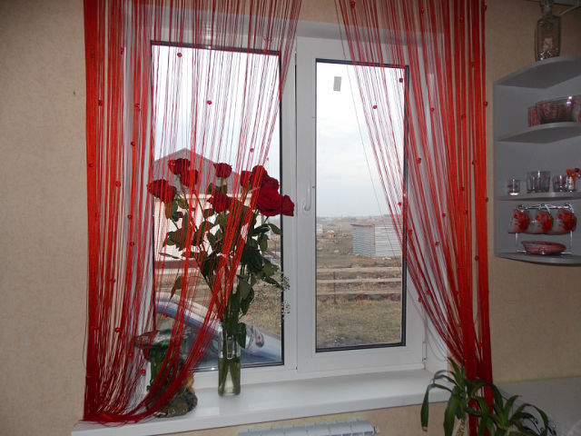 gardiner på kjøkkenet fotointeriør