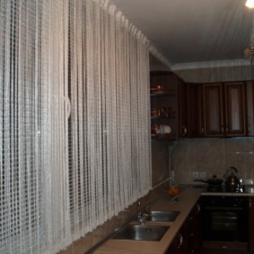 opções de fotos de cortinas de cozinha