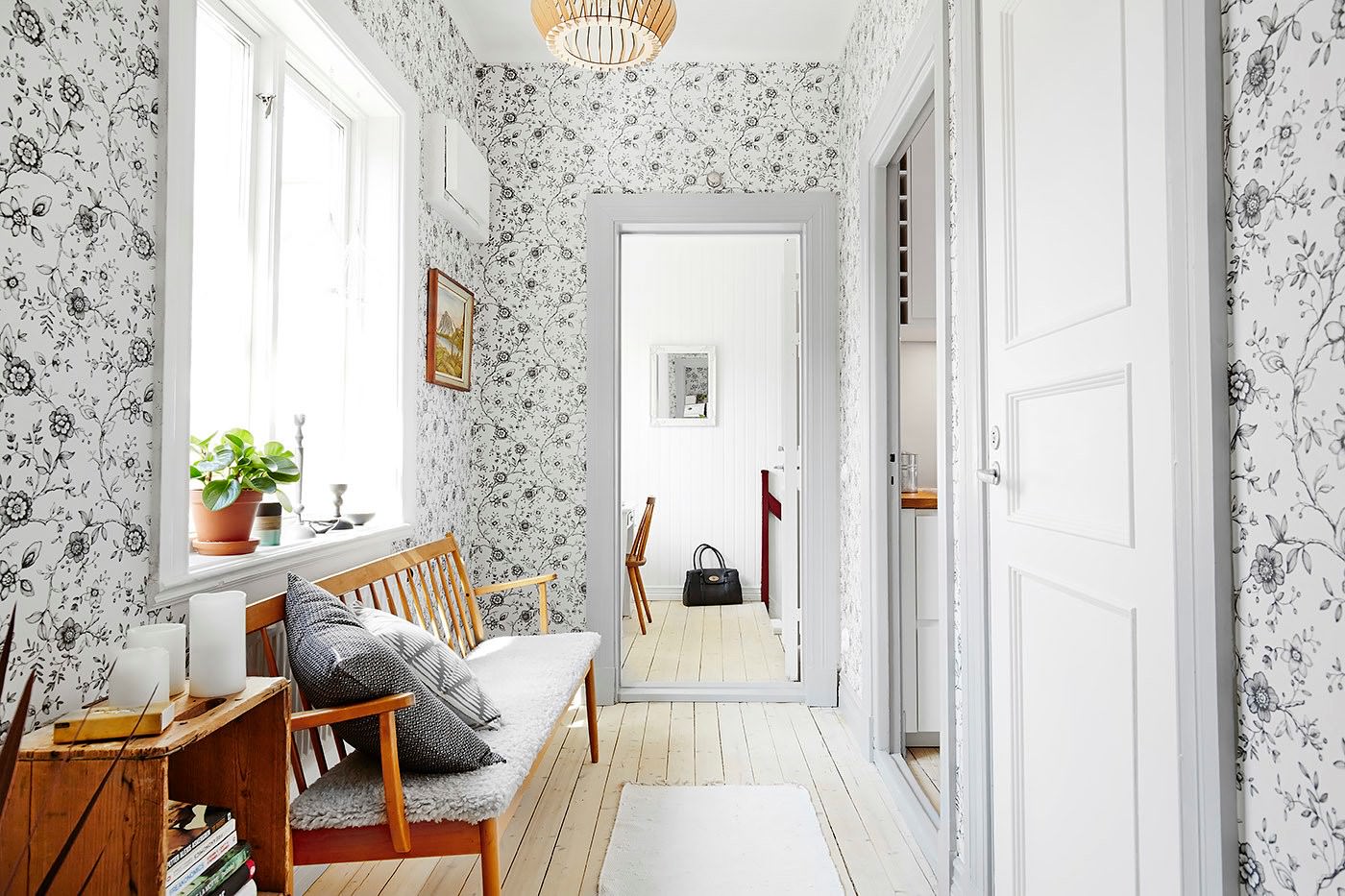 papier peint pour le couloir 2019 dans un style scandinave