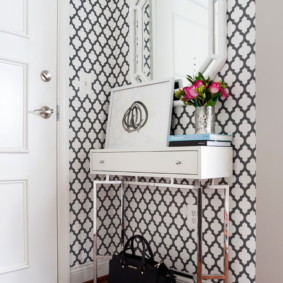 wallpaper for a small hallway with a geometric pattern