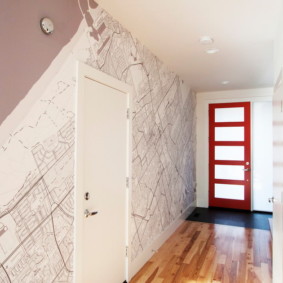 unusual wallpaper for a small hallway