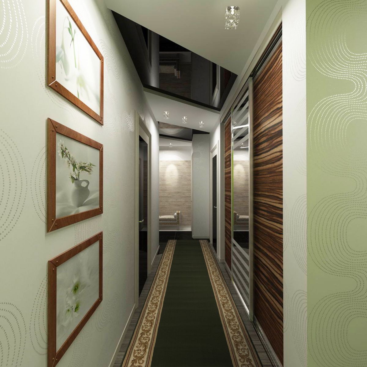 wallpaper for a small narrow hallway