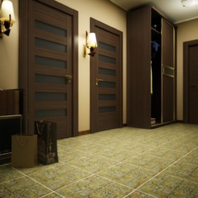 piastrelle per pavimenti nelle idee interne del corridoio