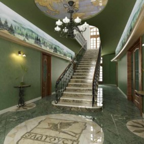 hallway in a private house design photo
