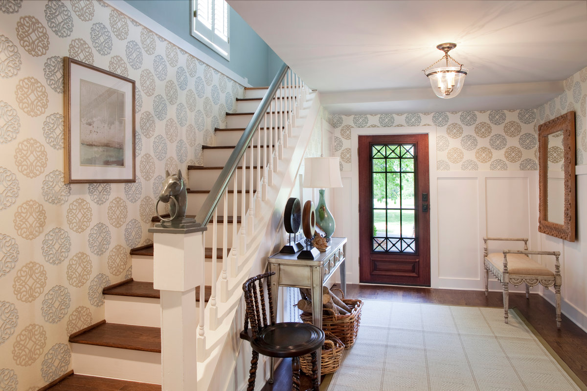 hallway in a private house design photo