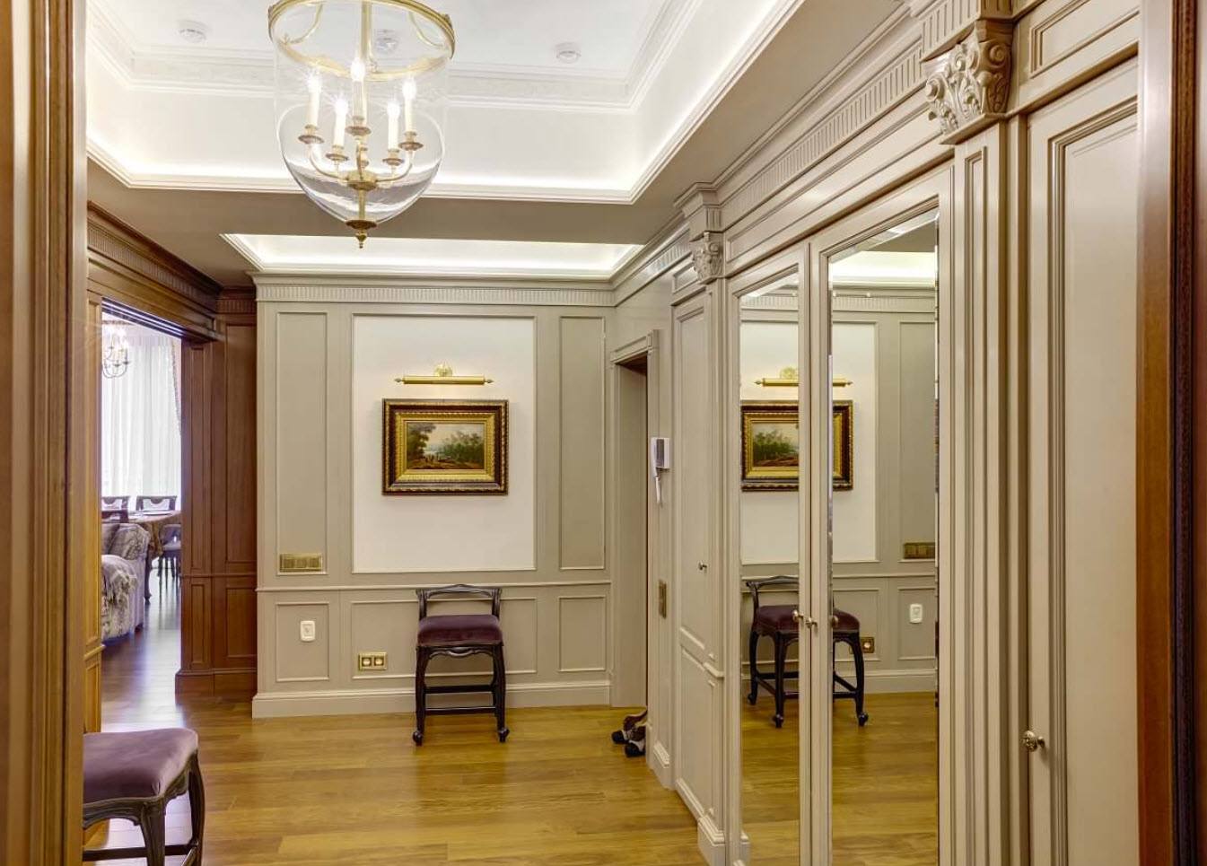 hành lang trong phong cách nội thất cổ điển