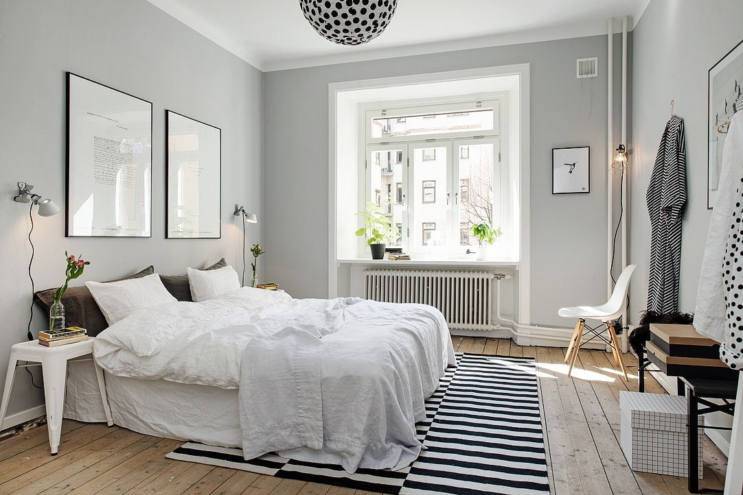 Slaapkamer in Scandinavische stijl