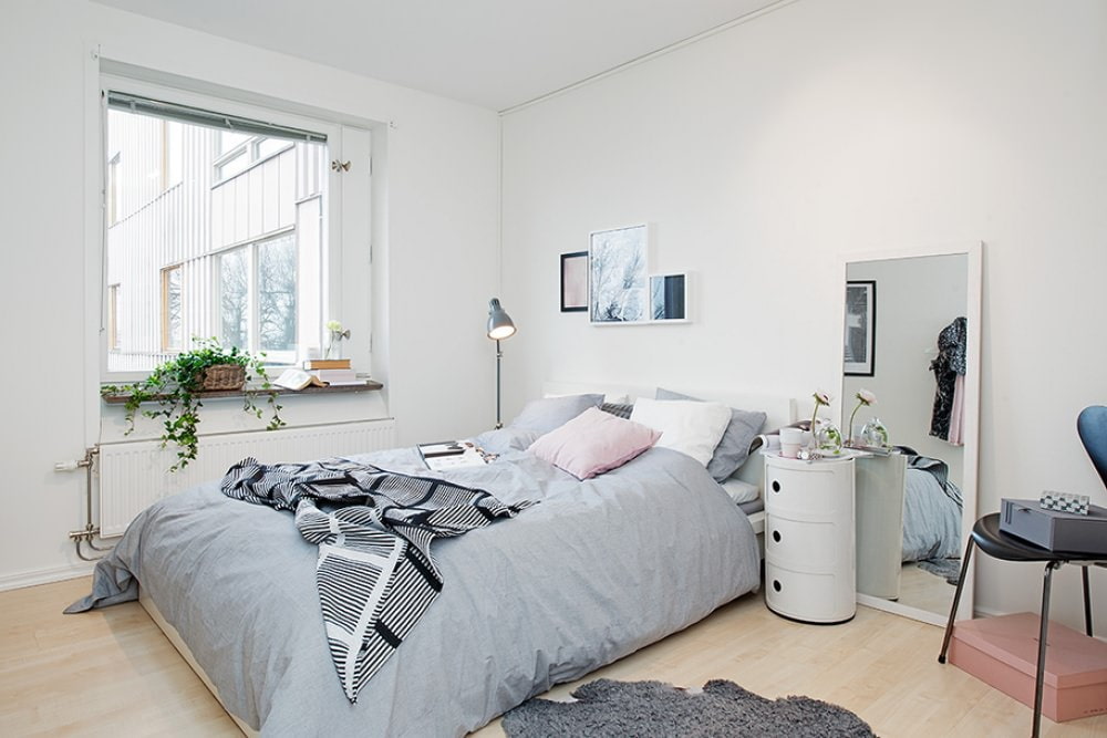 Scandinavische stijl in de slaapkamer