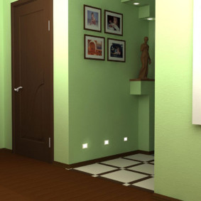 koridor dekor fikirleri fayans ve laminat kombinasyonu