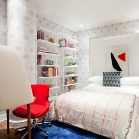 дизајн фотографије спаваће собе од 13 квадрата